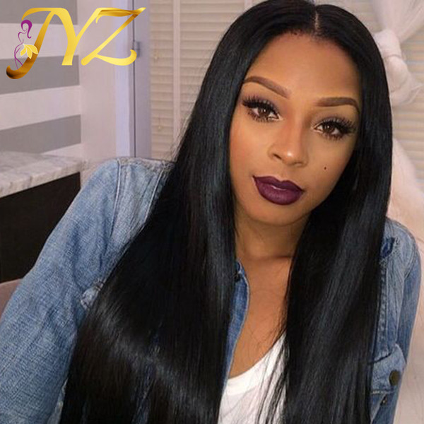 Straight Full Lace Wig Brazilian Lace Front Wig Natural Hairline With Baby Hair Medium Cap Lace Front Wig