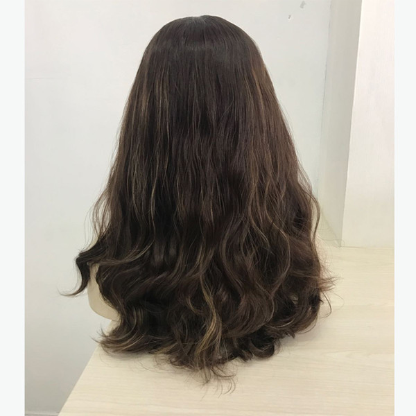 Professional factory 22 inch small layer original European hair machine made Jewish wig Kosher sheitel bandfall wig