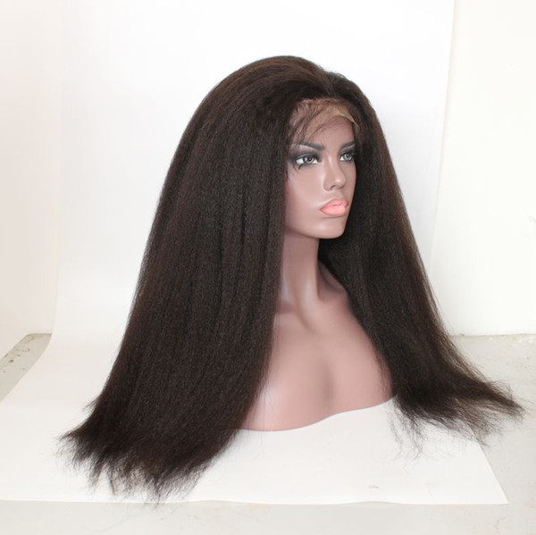 Brazilian Lace Front Human Hair Wig For Black Women Remy Human Hair Kinky Straight Wigs With Baby Hair Headline