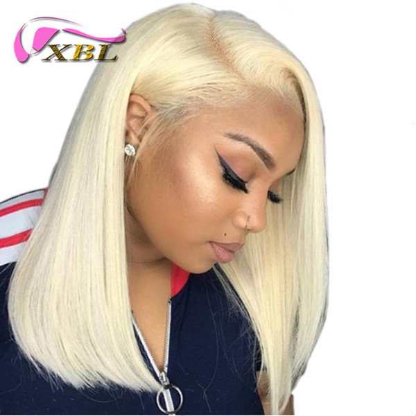 XBLHair wigs for women 613 blonde Lace Front Wigs Natural Straight Brazilian Human Hair Short Bob Wig Lace Frontal Wigs