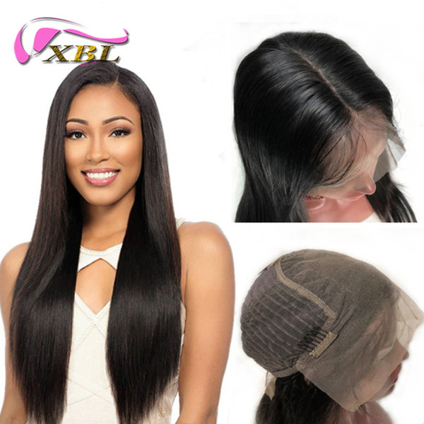 XBLhair 100 human hair wigs 13by6 lace frontal silky straight human hair wig within 150% Density