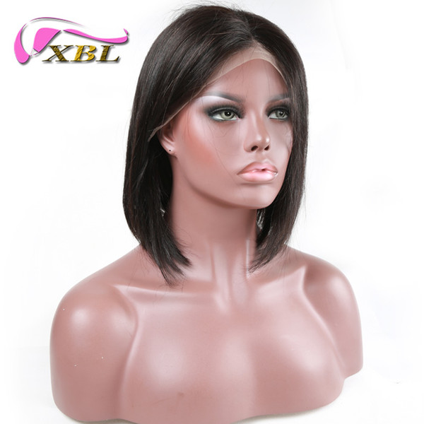 xblhair human lace front wig human lace front wig with 10&12 inch straight bob wig human hair