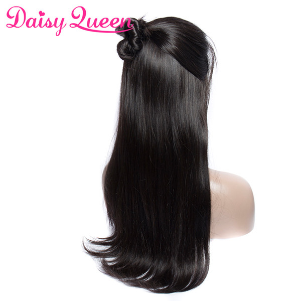 Brazilian Lace Front Human Hair Wigs For Women Remy Hair Straight Wig With Baby Hair Natural Hairline Full End Black Color