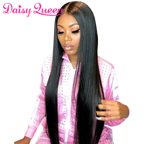 Glueless Lace Front Human Hair Wigs For Women Pre Plucked Brazilian Virgin Hair Straight Lace Wig With Baby Hair