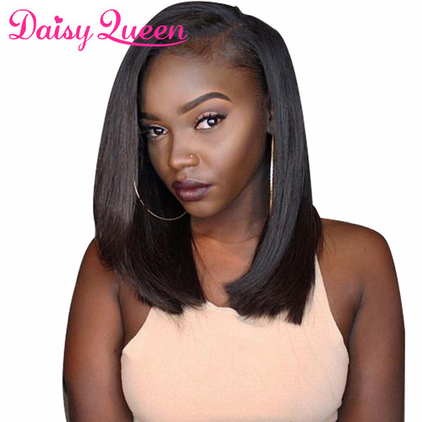 Short Bob Wigs Brazilian Virgin Hair Straight Lace Front Human Hair Wigs For Black Women Swiss Lace Frontal Wig Remy Hair