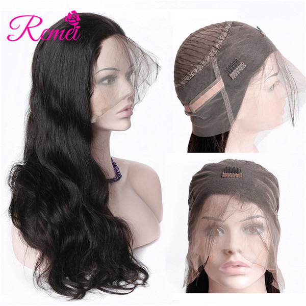 Rcmei Hair Brazilian Body Wave Human Hair Wigs With Natural Hairline 360 Lace Frontal Wigs Pre Plucked 150 Density 360 Lace Frontal