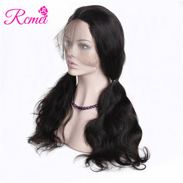 Rcmei 130% Density Body Wave Lace Frontal Hair Wigs With Baby Hair 13*4 Lace Frontal Brazilian Huamn Hair 10-24 Inch