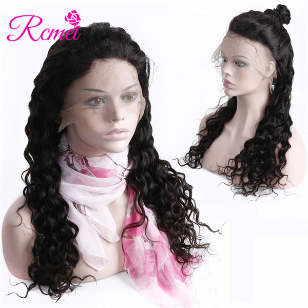 Rcmei Peruvian 360 Lace Frontal Wigs For Women Loose Wave Brazilian Indian Malaysian Mongolian Human Hair Wigs Dyeable With Babyhair