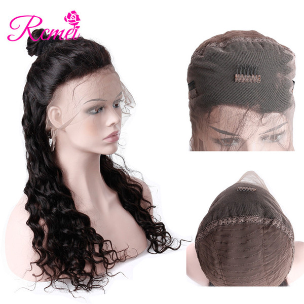 Rcmei Hair Hot Selling 150 Density Human Hiar Wigs 360 lace Frontal Wigs With Natural Headline Brazilian Remy Hair