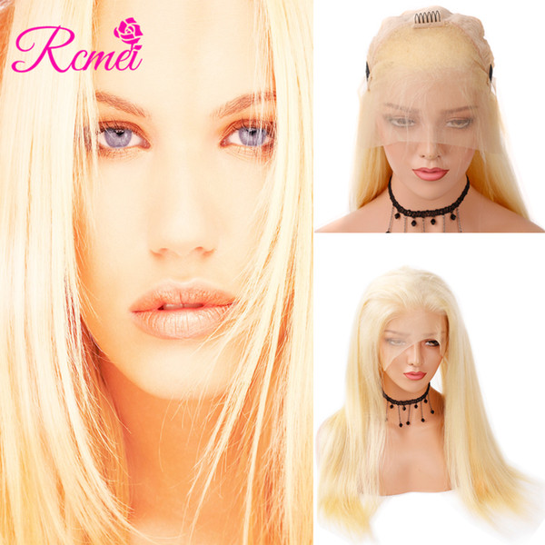 Rcmei Peruvian 613 Blonde Wigs For Women 13*4 Lace Frontal Wigs Brazilian Mongolian Indian Malaysian Human Hair Wigs 