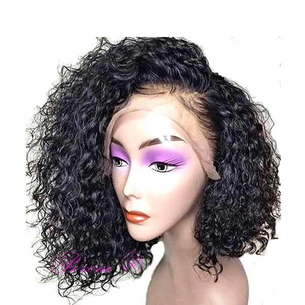 Malaysian Curly Hair Lace Front Wigs Unprocessed Virgin Human Hair 150% Density