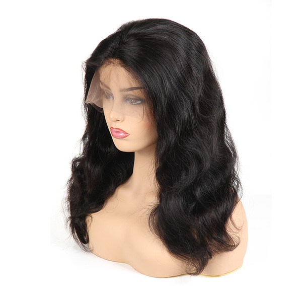 Human Hair Wigs For Black Women Lace Front Wigs Brazilian Malaysian Wet and Wavy Body Wave Adjustable Pre-plucked Lace Cap Lace Front Wigs