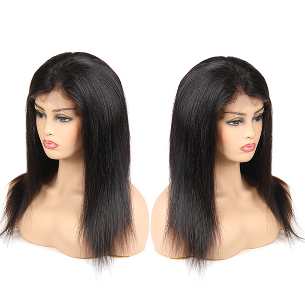 Virgin Brazilian Indian Malaysian Human Hair Wigs Straight Full Lace Human Hair Wigs 360 Full Lace Wigs For Black Women Hot Sale