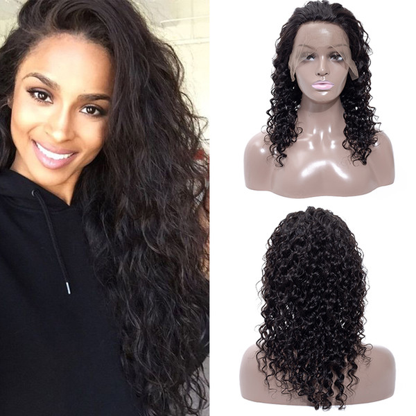 Brazilian Virgin Human Hair Deep Wave Lace Front Human Hair Wigs For Black Women Indian Malaysian Peruvian Virgin Hair