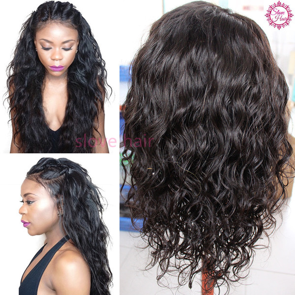 8A Brazilian Wet and Wavy Full Lace Human Hair Wigs For Black Women Glueless Water Wave Lace Front Wigs With Baby Hair Slove