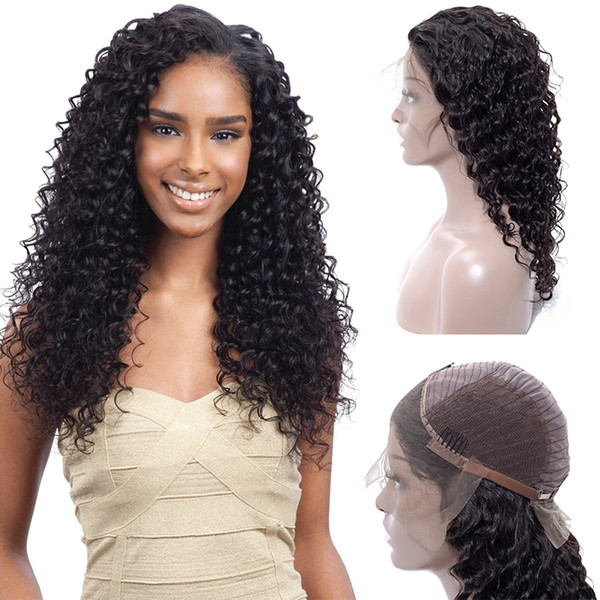 Brazilian Human Hair Wigs Deep Wave Lace Front Wigs Brazilian Malaysian Indian Human Hair Lace Front Wigs for Charming Black Women