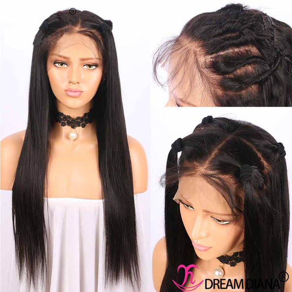 Human Hair Lace Front Wigs With Baby Hair Full Lace Wigs For Black Women Straight Brazilian Virgin Hair Pre Plucked Density 150%