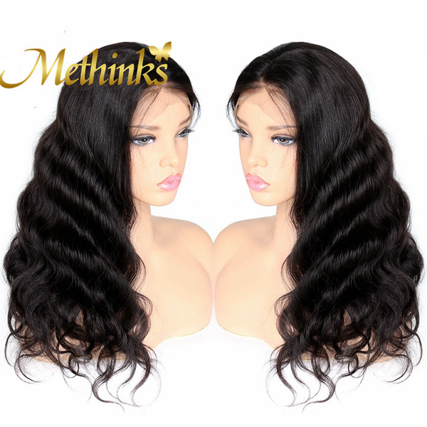 Lace Front Human Hair Wigs Pre Plucked Remy Hair Brazilian Body Wave Lace Front Wig With Baby Hair Natural Black Drop Shipping