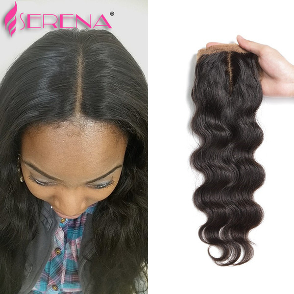 Bleached Knots Silk Base Closure Body Wave Grade 8A Brazilian Virgin Human Hair Closure Silk Top Lace Closures With Baby Hair