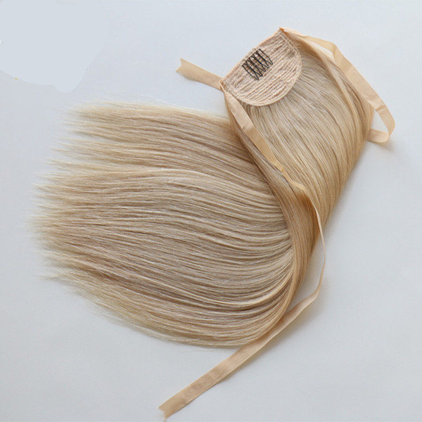 120g Human Pony Tail Hair Extensions Ponytail-Natural-Hair Brazilian Ponytail Brazilian Human Hair Drawstring Ponytail Free