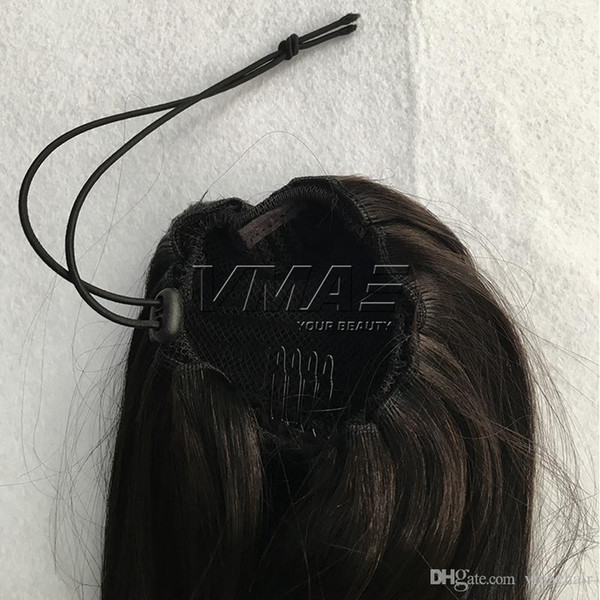 Straight Clip in Drawstring Human Ponytails 16