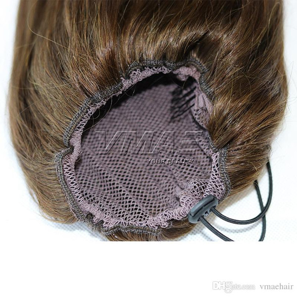 Straight Human Ponytail 120g #1B #4 #6 Virgin Human Horsetail 16