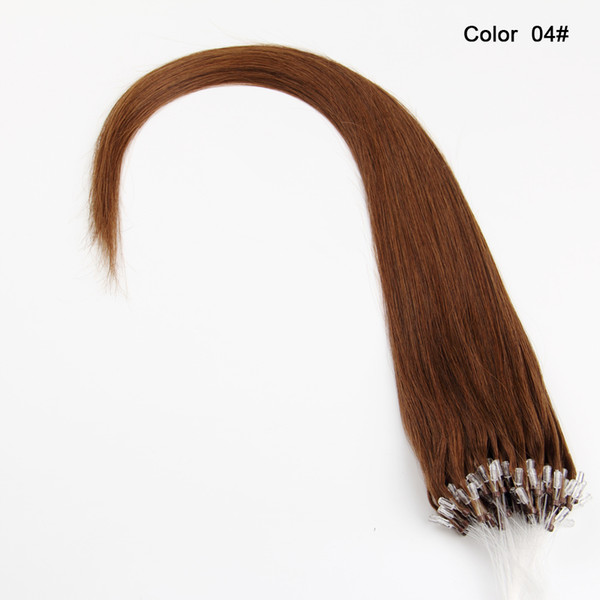 Straight Loop Micro Ring Hair 100% Human Micro Bead Links Machine Made Remy Hair Extension 16