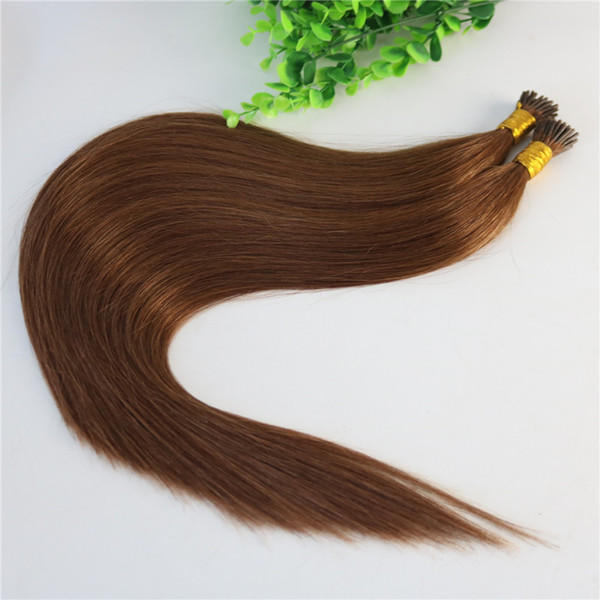 Auburn Brown #30 Stick-tip Extensions Brazilian Human Hair 100Strands 100gram Straight Keratin I-tip Human Hair Extensions