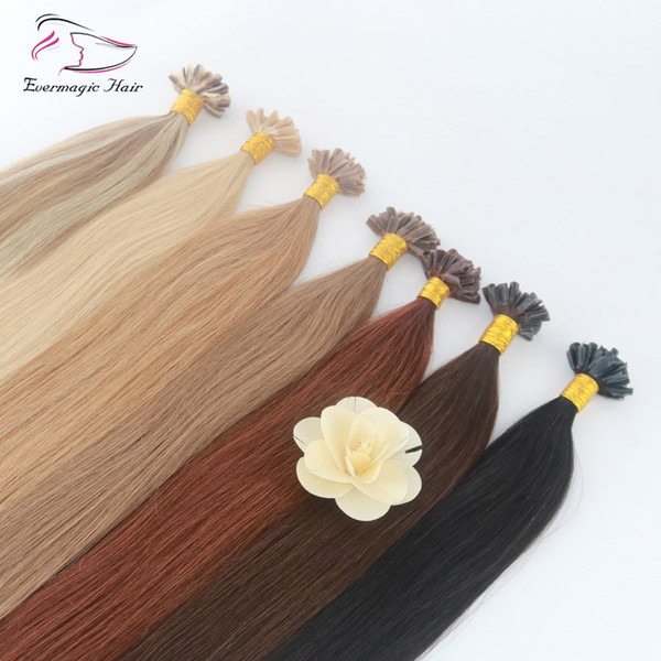 U Tip Hair Extension Human Hair Extensions Color #27 Light Brown Remy U-nail Hair Extensions 1gram 50Strands