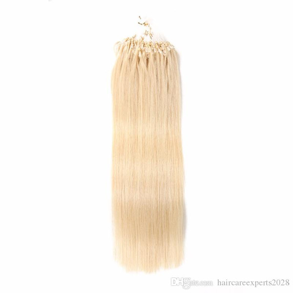 ELIBESS HAIR Virgin Human Micro Loop ring Hair Extensions 1g/s 100s/lot remy indian Hair 18