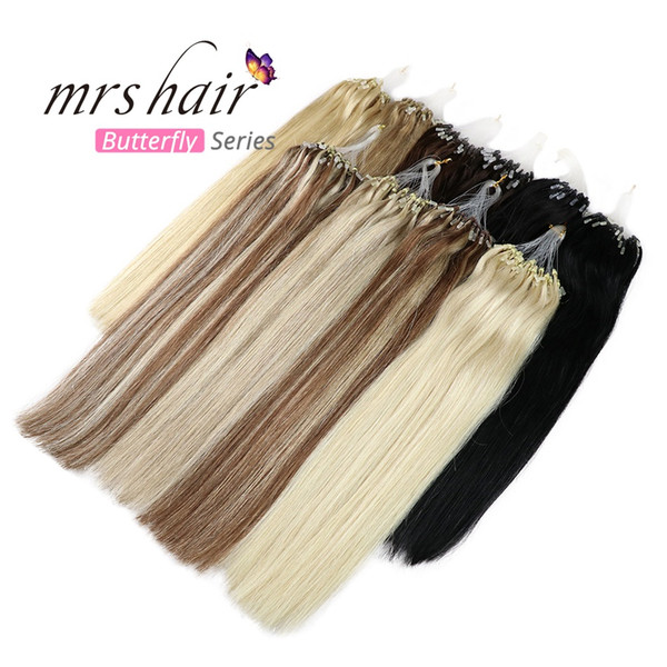 Mrs Hair Micro Ring Hair Extensions 1g/Stand 50pieces Machine Made Remy Micro Bead Loop Human 14