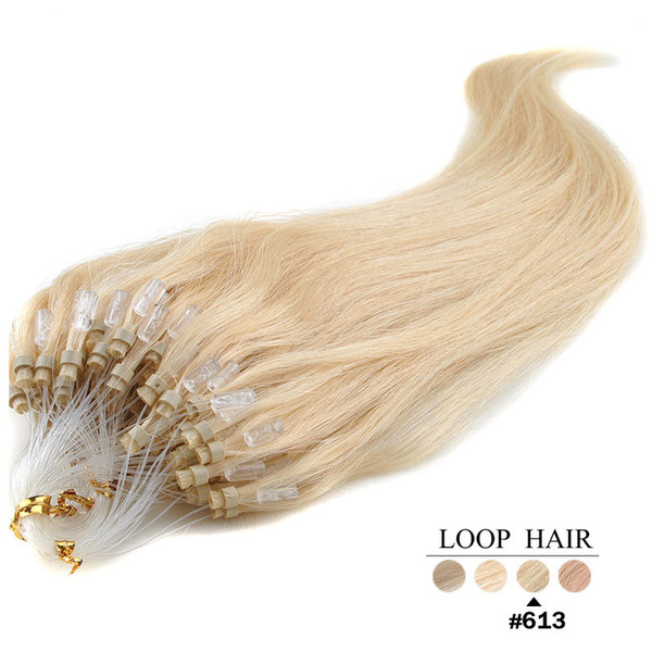 Grade 9A Top Quality--Micro ring hair extension 100% Human hair with Blonde color, 1/Strand & 100g/Pack, free DHL