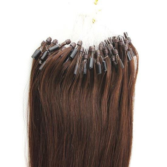 Grade 7A--Micro Ring Hair extension 12''-28'' Link Hair Eextensions 1g/s 100g per lot Straight wave hair Brown Color Free DHL