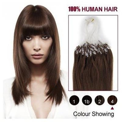 2015 Best Selling virgin Peruvian micro loop hair extensions 1.0 gram per strand 150 strands per Pack #4 medium brown dhl free shpping