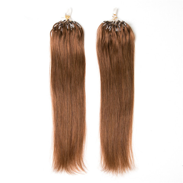 Grade 5A--100% Human Brazilian Hair Micro Loop Ring Hair Extension with Length 12''--26'', 1g per strand & 100g per pack, DHL free