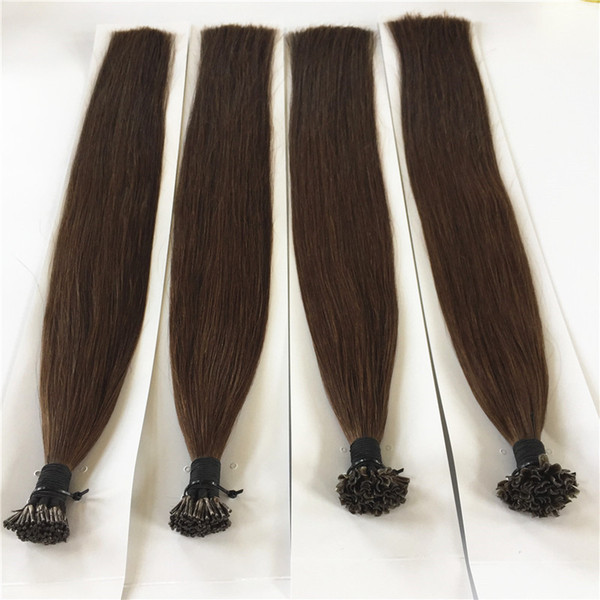 Grade 10A--Thick ends double drawn 12--26 inch i tip malaysian hair extensions, 0.8g/s&200s/Lot, free DHL