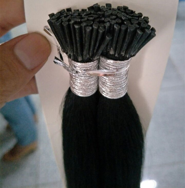 Grade 8A--Full Cuticle virgin hair /100% Human Indian hair/1g per strand and 100s per Lot/100g, Natural Color 1B, Free DHL