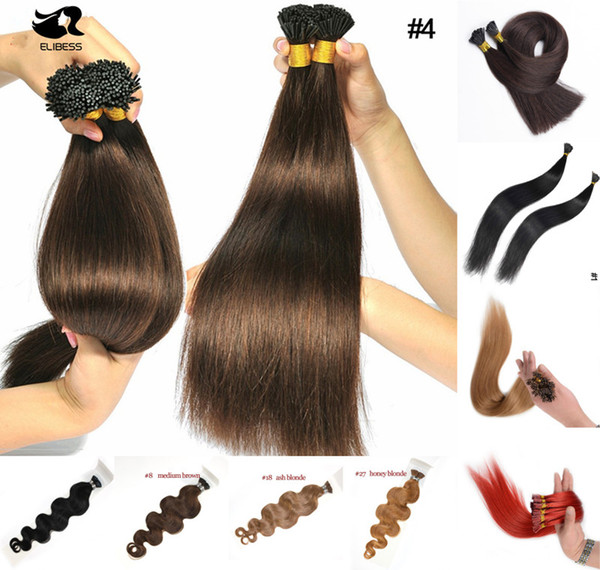 Grade 8A--Hot fusion Keratin hair factory price double drawn thick ends i tip in hair extensions, 0.8g/s&200s/Lot, DHL Free