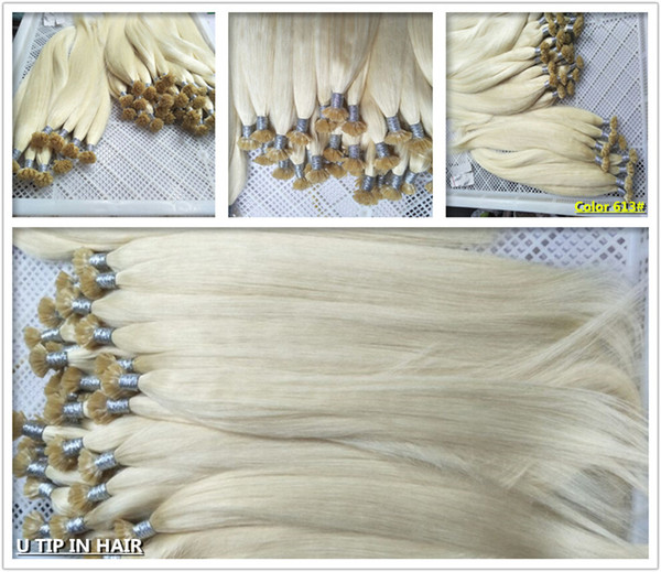 Grade 9A--U tip in hair extension/100% Human Brazilian hair/1g per strand and 150s per Lot,