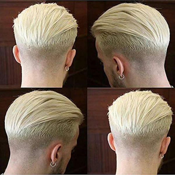 Men's Toupee 10x8 inch All PU Base 0.04mm Super Soft Thin Skin 100% European Remy Human Hair Toupee Men