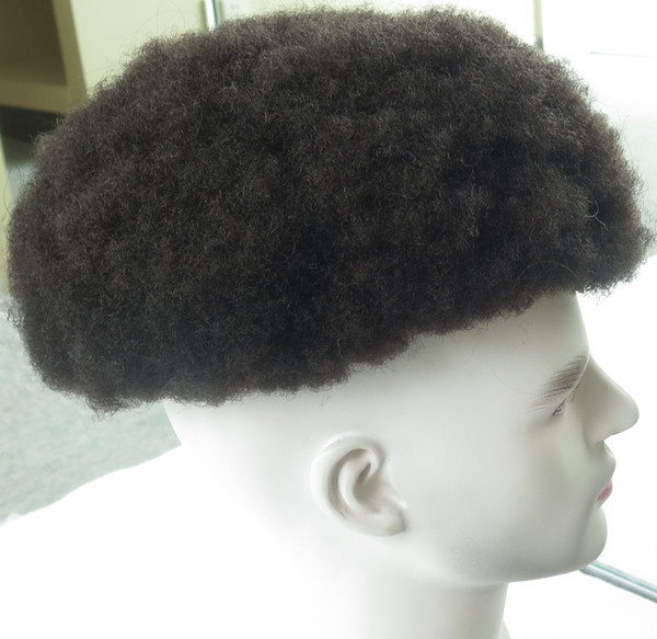 Afro Toupee for Black Men Human Hair All Transparent Lace Man Weave Balding Mens Custom Hair Unit 8x10inch Male Hair