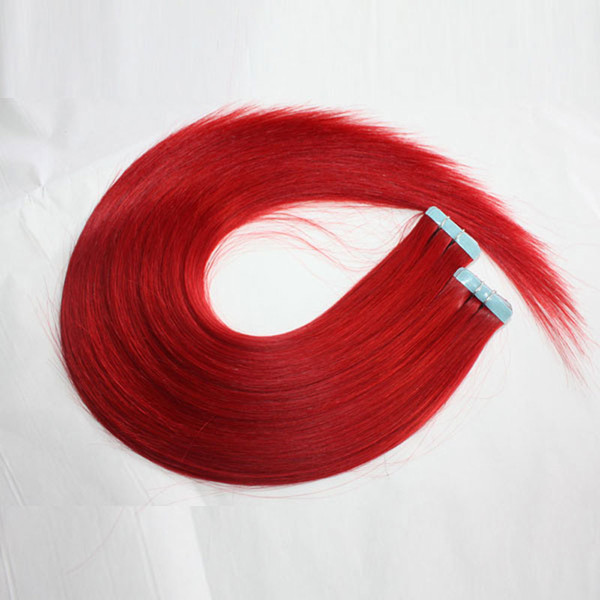 150g 60pcs 2.5g piece 16 18 20 22 inch PU Tape in Human Hair Extensions Color purple 613# Red for option