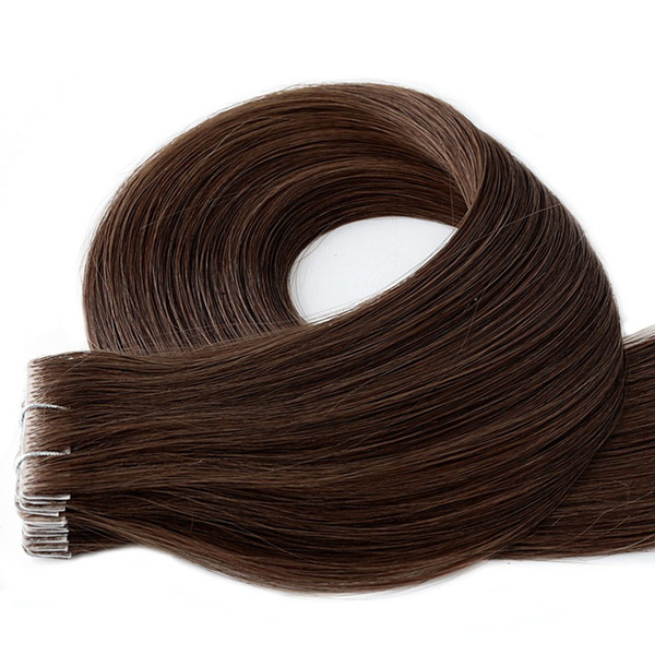 ELIBESS HAIR- Straight Wave Skin Weft Remy Hair Hand Tied Tape In Human Hair Extensions 2.5g/pcs 40 pcs/lot Can Last Two Years