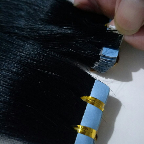 150gram=60pcs inch Skin Weft PU Tape in Human Hair INDIAN REMY seamless handtied tape hair extensions