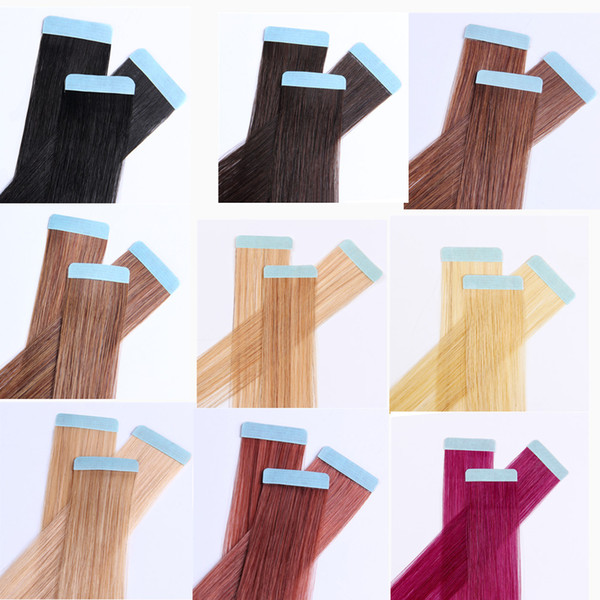 Tape in hair extensions 2.5g/piece 40pieces/lot Skin weft human hair extensions