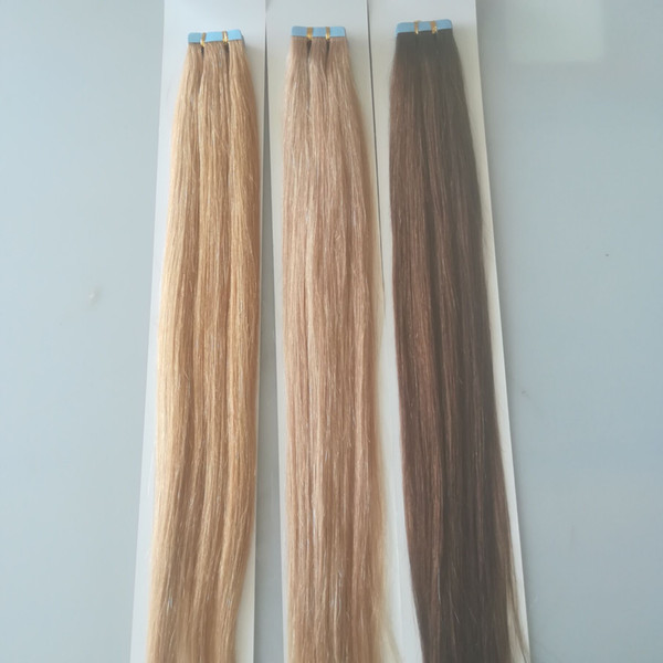 ELIBESS Hair-Tape In Human Hair Extension 2.5g/pcs 40 pcs/lot Straight Wave Skin Weft Human Hairs