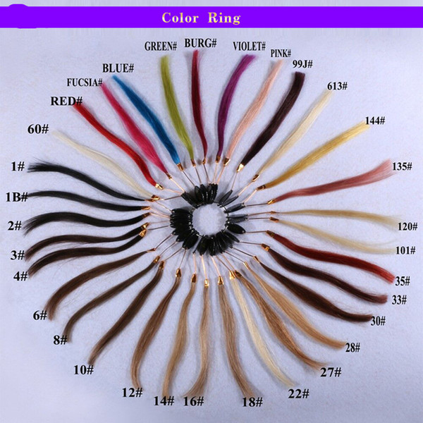 ELIBESS HAIR Human Hair Color Chart Ring