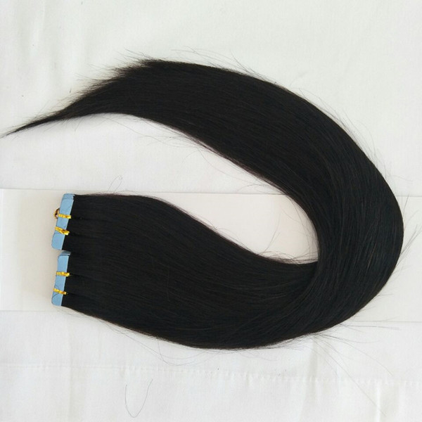 Best Sale Skin Weft Pu Tape In Hair Extensions 100% Human Straight Remy Natural Color Hair 16'' 18