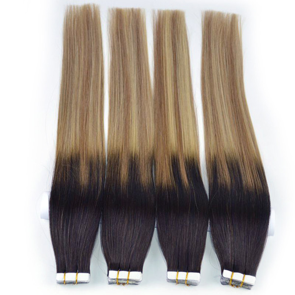 Tape In Remy Hair 100% Human Hair Extensions 20pcs/pack Tape In Hair Skin Weft 50g