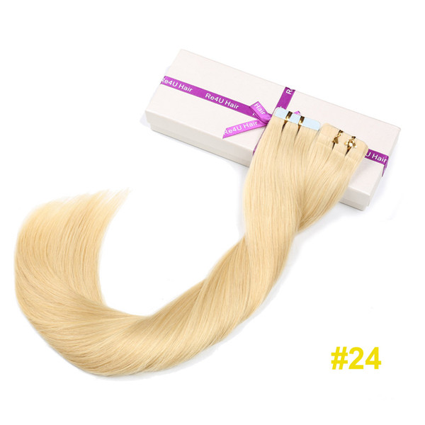 Tape hair Extension Remy #24 ShowJarlly Luxury Factory Direct Hair Extension Fashion Silky Straight Wave Long Tape in Extension